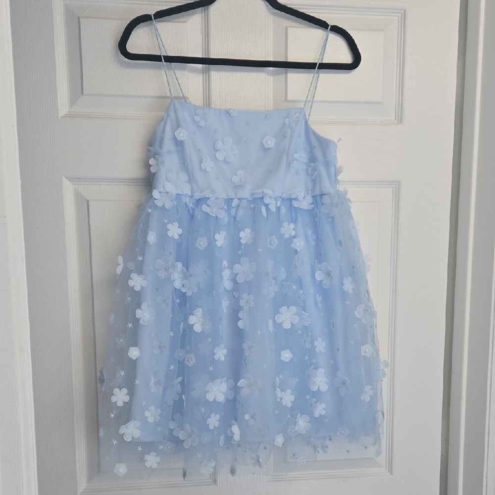 Altar'd State Blue Spaghetti Strap Sundress for Prom